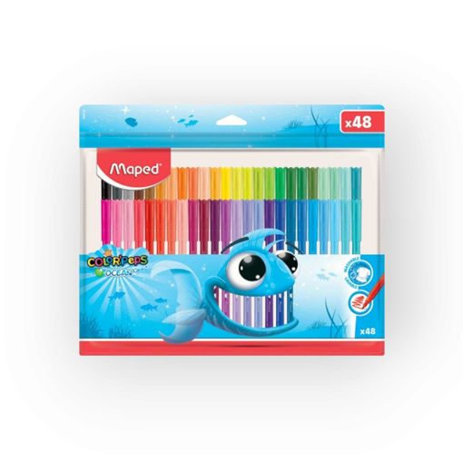 Picture of MAPED FELT PENS OCEAN X48 WASHABLE